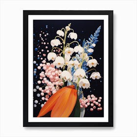 Surreal Florals Lily Of The Valley 2 Flower Painting Art Print