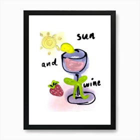 Sun And Wine Art Print