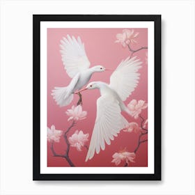 Doves In Flight Art Print