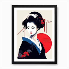 Geisha Plain Colours 4 Art Print