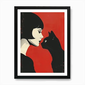 Black Cat Canvas Print Art Print