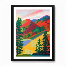 Sequoia National Park United States Of America Abstract Colourful Art Print