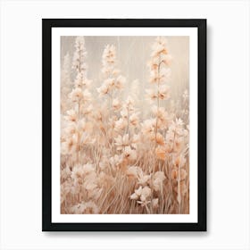 Boho Dried Flowers Coral Bells 1 Art Print