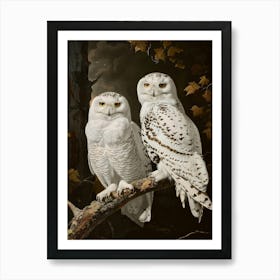 Snowy Owls 2 Art Print