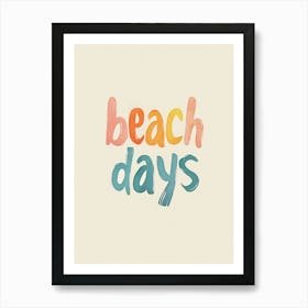 Beach Days (Version 3) Art Print