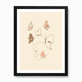 Butterfly Head Art Print