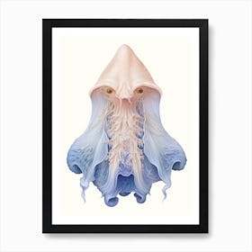 Dumbo Octopus Flat Illustration 1 Art Print