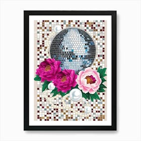 Disco Ball Mosaic Art Print