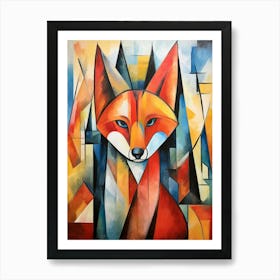 Fox Abstract Pop Art 6 Art Print