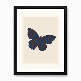 Striped Butterfly Art Print