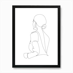 Portrait Of A Woman.Scandinavian wall art 11 Art Print