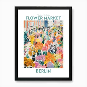 Berlin Germany Flower Market Floral Art Print Travel Print Plant Art Modern Style Art Print