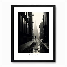 Poster Of Boston, Black And White Analogue Photograph 3 Art Print