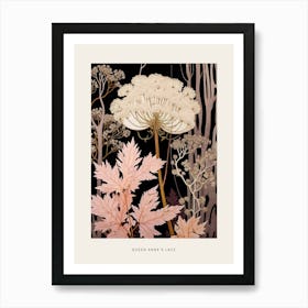 Flower Illustration Queen Annes Lace 7 Poster Art Print