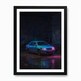 Car In The Dark Art Print