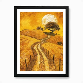 Road To The Moon 2 Art Print