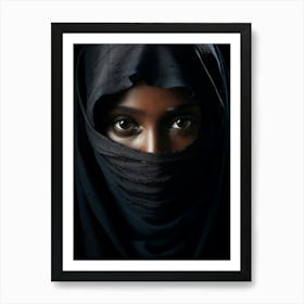 Black Woman With A Veil Art Print