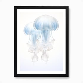 Lions Mane Jellyfish Watercolour 6 Art Print