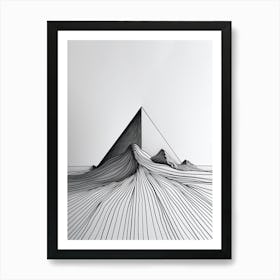 Puncak Jayacarstensz Pyramid Line Drawing 4 Art Print