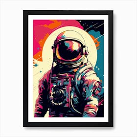 Astronaut In Space 3 Art Print