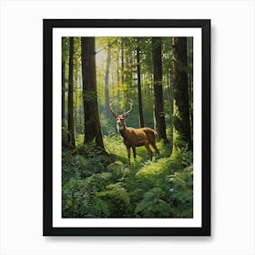 Deer In The Forest 1 Art Print