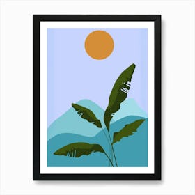 Banana Leaf In The Sun Art Print