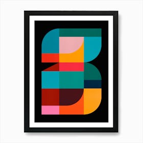 Geometric and colorful 4 Art Print