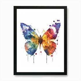 Butterfly Colourful Watercolour 4 Art Print