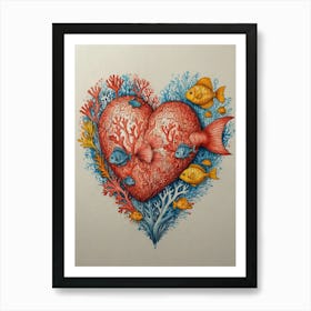 Heart Of Coral 2 Art Print