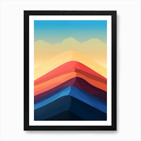 Abstract Mountain Landscape 2 Art Print