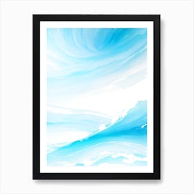 Blue Ocean Wave Watercolor Vertical Composition 66 Art Print