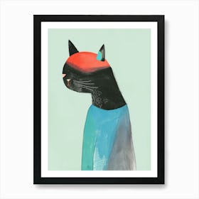 Cat With Hat Art Print