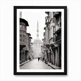 Istanbul, Turkey, Black And White Old Photo 4 Art Print