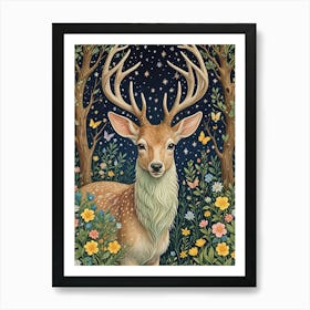 Midnight Deer Art Print