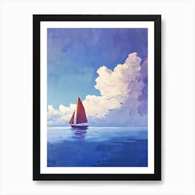 Sailboat In The Sky Art Print