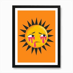 Sad Sun 1 Art Print