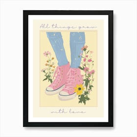 All Things Grow With Love Spring Flowers And Sneakers 5 Art Print