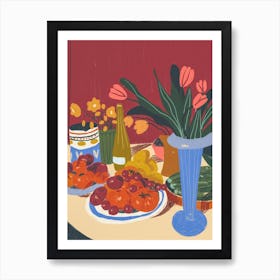 Red Wine Still Life Art Print