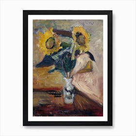 Vase Of Sunflowers, Henri Matisse Art Print