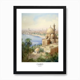 Cairo 4 Watercolour Travel Poster Art Print