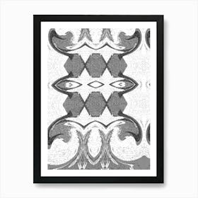 Black And White Abstract Painting 1 Art Print