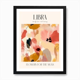 Flowers For The Signs Libra Zodiac Sign Art Print