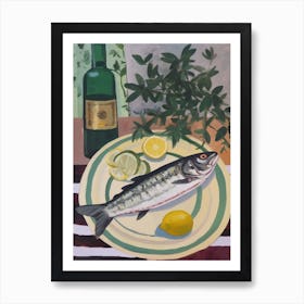 Haddock 2 Italian Still Life Painting Art Print