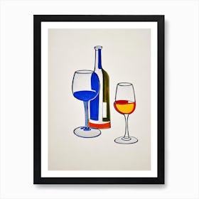 French Connection Picasso Line Drawing Cocktail Poster Art Print