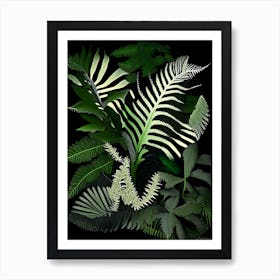 Ebony Spleenwort Vibrant Art Print