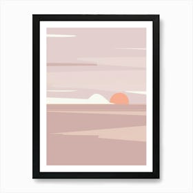 Sunset Over The Ocean Art Print