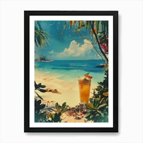 Tropical Castaway Cocktail Art Print