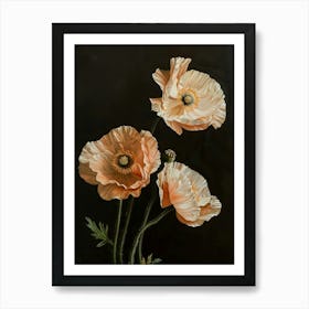 Omantic Beige Poppy 4 Art Print