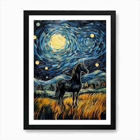 Starry Night Horse Art Print