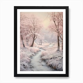 Dreamy Winter Painting Exmoor National Park England 2 Art Print